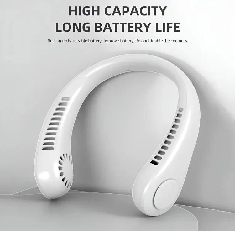 neck fan portable bladeless hanging neck 600mah rechargeable